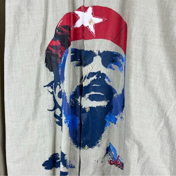 Vintage Y2K Che Guevara Dragonfly Button Long Sleeve Shirt XXL